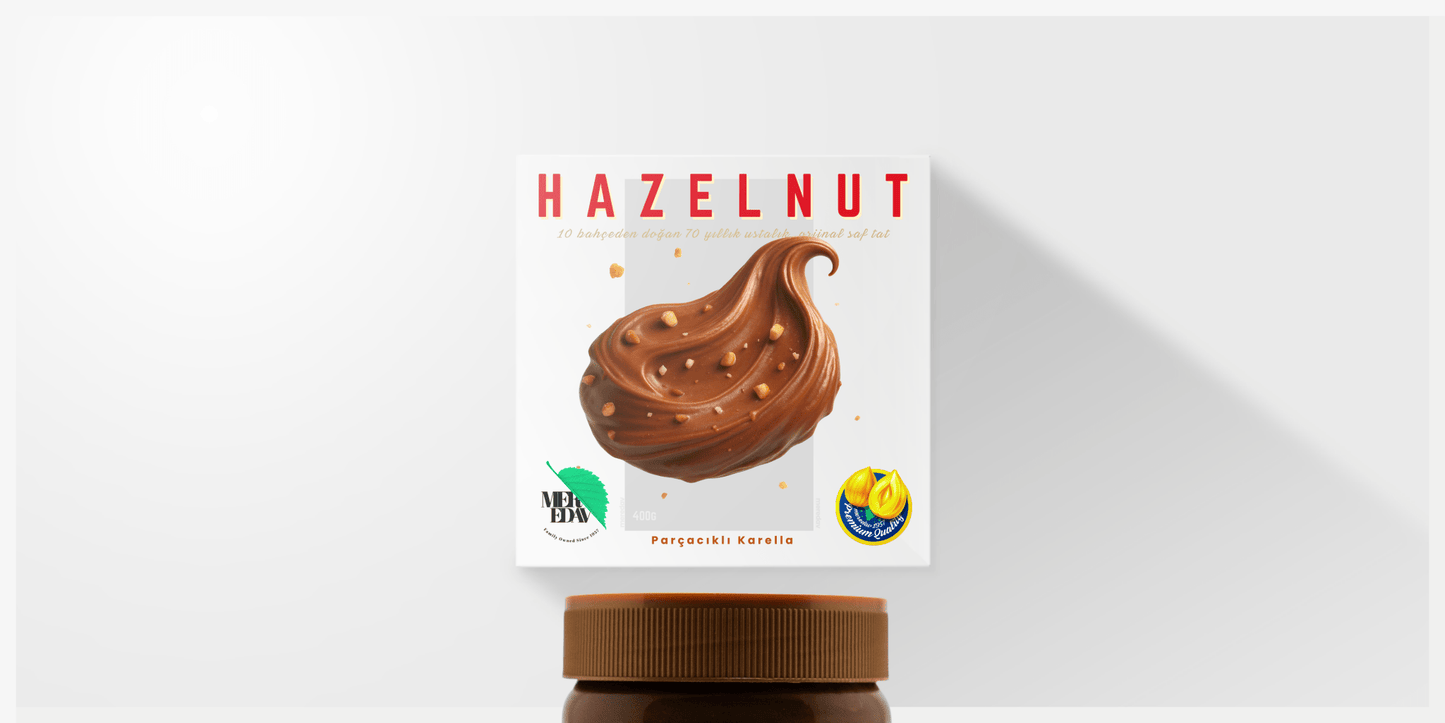 Meredav Parçacıklı Karella – Katkısız Fındık Kreması - Meredav