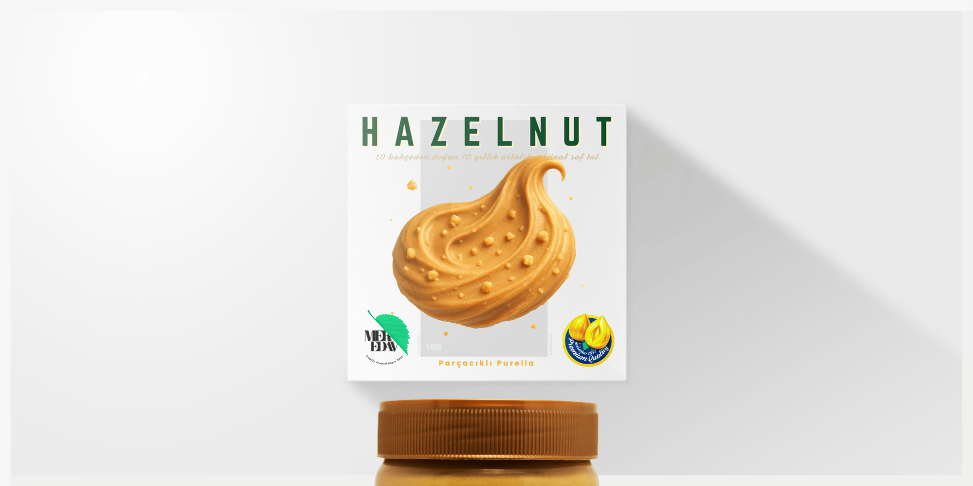 Meredav Parçacıklı Purella – Katkısız Fındık Ezmesi - Meredav