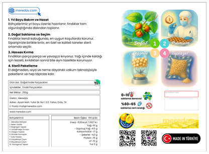 Meredav Doğal Fındık Parçacıkları – Premium Kalite